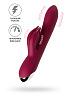 Вибратор с клиторальным стимулятором LEROINA by TOYFA Sangra, силикон, бордовый, 20,5см