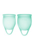 Набор менструальных чаш Satisfyer Feel confident Menstrual Cup Dark Green с петелькой