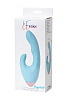 Вибратор с клиторальным стимулятором LEROINA by TOYFA Crystal, силикон, голубой, 18,3см