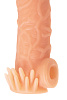 Насадка KOKOS реалистичная с дополнительной стимуляцией, TPE, L 12 см, Ø 4,4 см