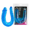 Фаллоимитатор двойной TWIN HEAD, 29,8 см, Ø 3,3 см, голубой