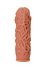 Насадка KOKOS с дополнительной стимуляцией, реалистичная,TPE, телесный, L 12,7 см, Ø 3,7 см