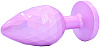 Алюминиевая текстурная анальная втулка M Ø 3,5 см, розовая/розовый