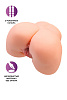 Мастурбатор Irene реалистичный в форме попки, с 2 входами, ТPE, телесный, 5,2 кг